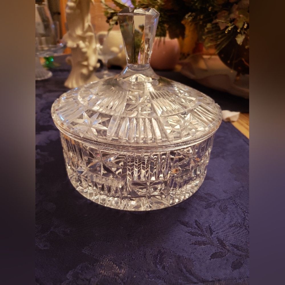 Crystal Candy Dish n Lid